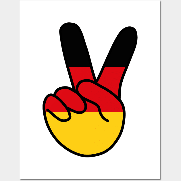 Germany Flag V Sign Wall Art by DiegoCarvalho